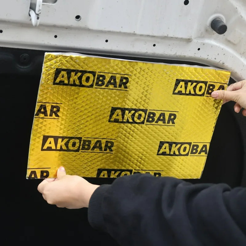 Car Sound Deadening Mat Butyl Audio Noise Insulation Damping Pad Self-Adhesive for Car Door Trunk Hood Roof Heat and Sound
