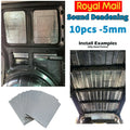 10Pcs 5mm Sound Deadener Heat Insulation Mat Car Van Sound Proofing Deadening Insulation Car Hood Insulation Silent
