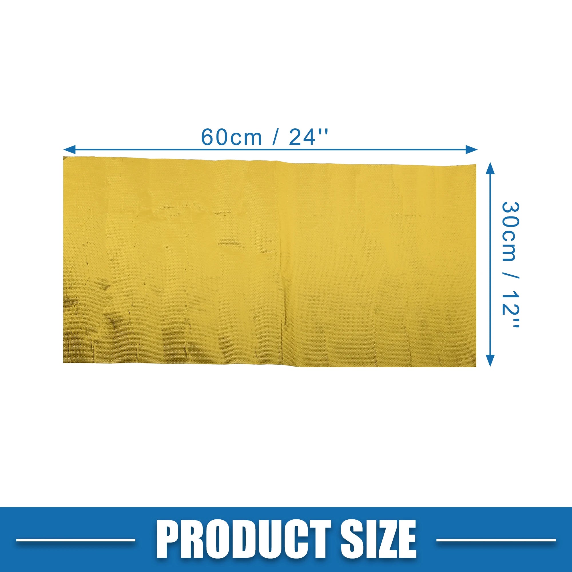 UXCELL Car Heat Shroud Aluminized Heat Shield Mat Thermal Barrier Cover Protection Fiberglass Gold Tone Gold 30x60cm 30x120cm