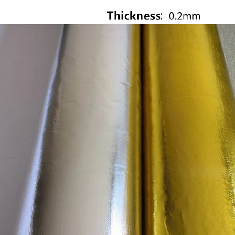 Gold Fiberglass Heat Insulation Tape Fireproof High-temperature Resistance Protective Film Sound Shield Cloth Car Accessories