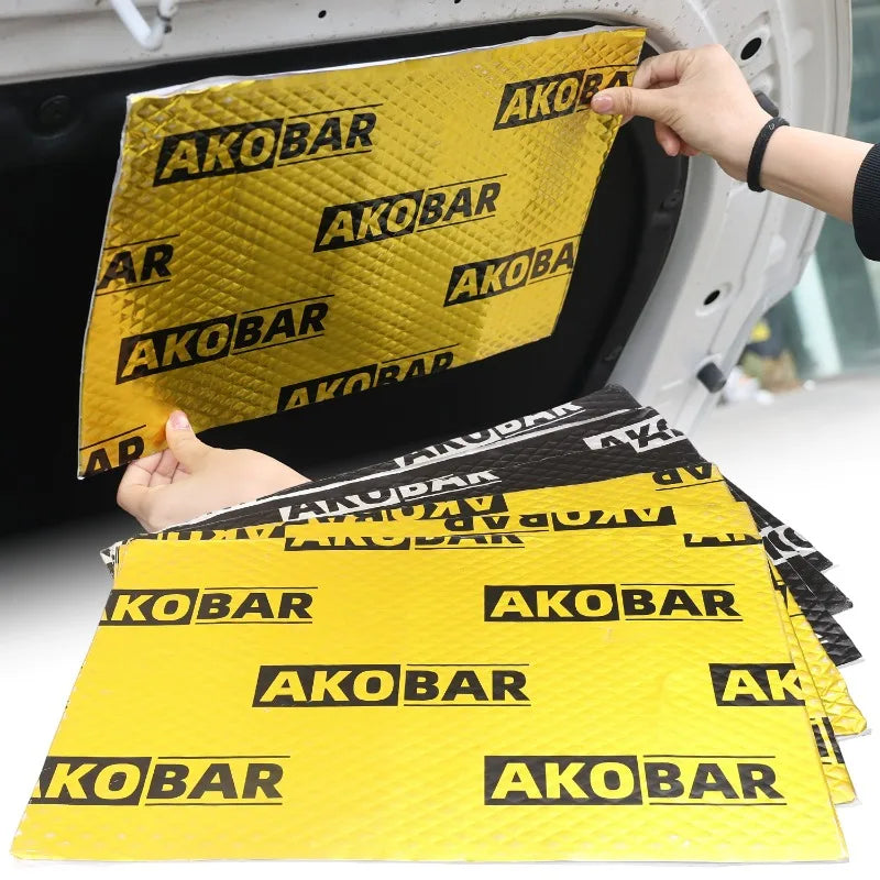 Car Sound Deadening Mat Butyl Audio Noise Insulation Damping Pad Self-Adhesive for Car Door Trunk Hood Roof Heat and Sound
